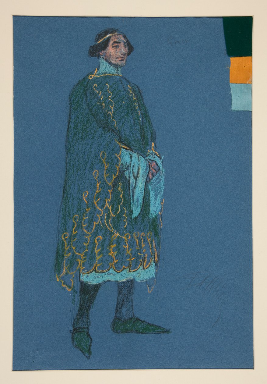 Diverse studie, kostymskiss för Henry Irving av Edwin Austin Abbey