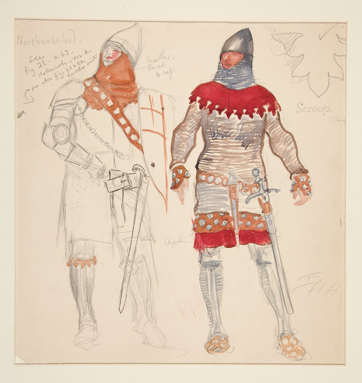 Northumberland Men, kostymskiss för Henry Irving av Edwin Austin Abbey