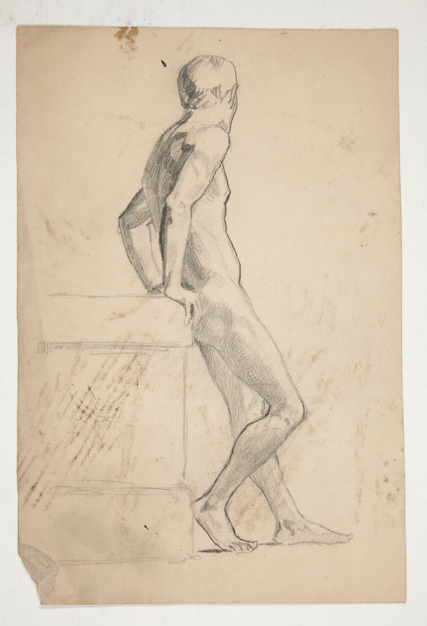 Studie av naken mansfigur, livsklass av Edwin Austin Abbey