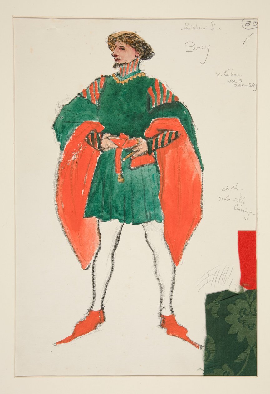 Percy, kostymskiss för Henry Irving av Edwin Austin Abbey