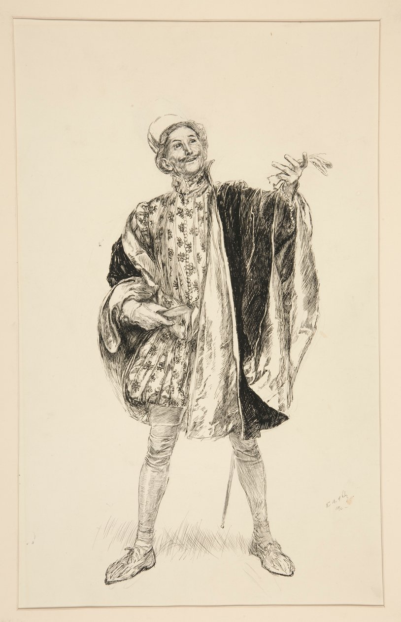 Petruchio, från akt I, scen II, Tämja snäckskan av Edwin Austin Abbey