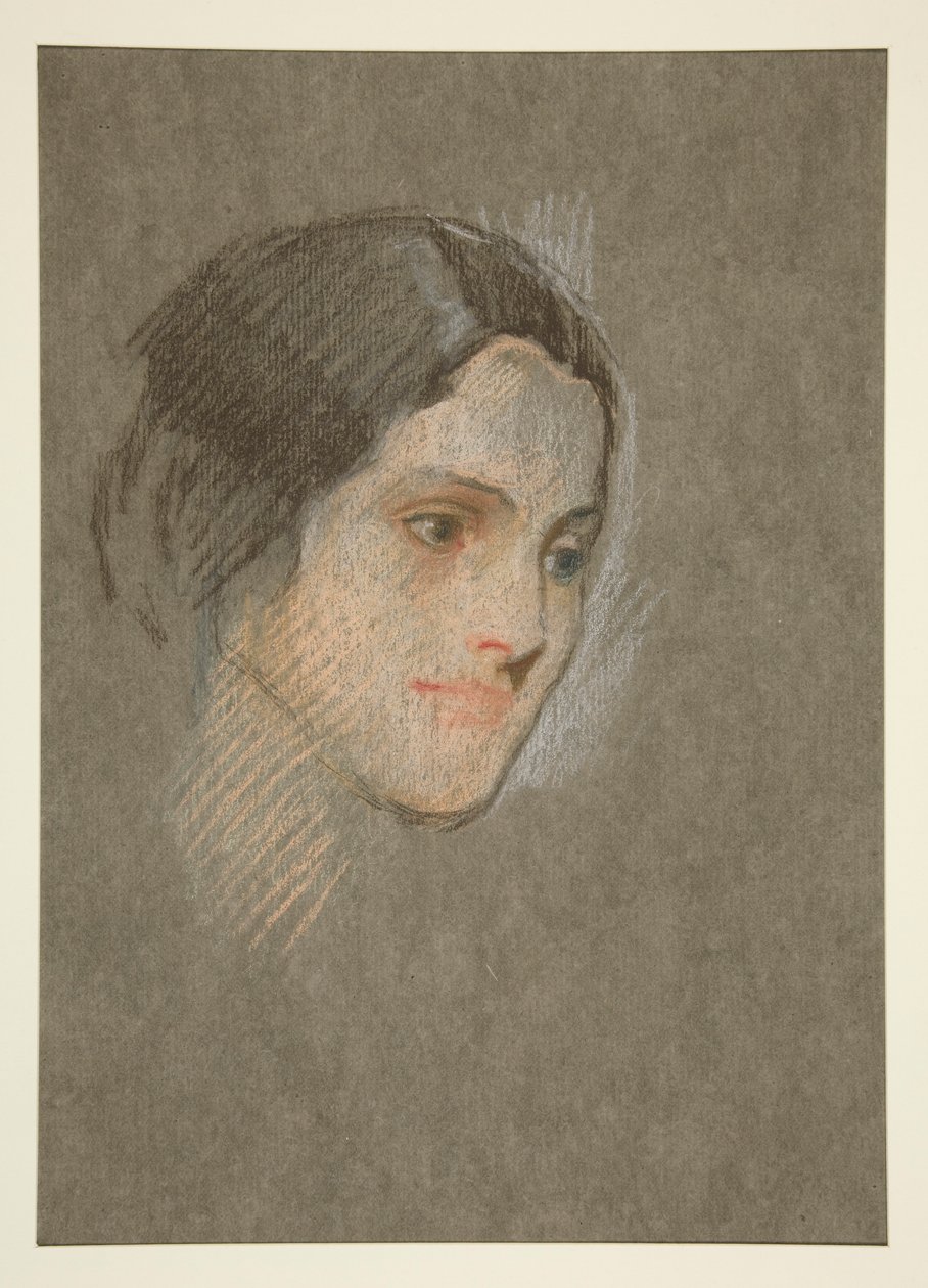 Porträtt av en oidentifierad kvinna av Edwin Austin Abbey