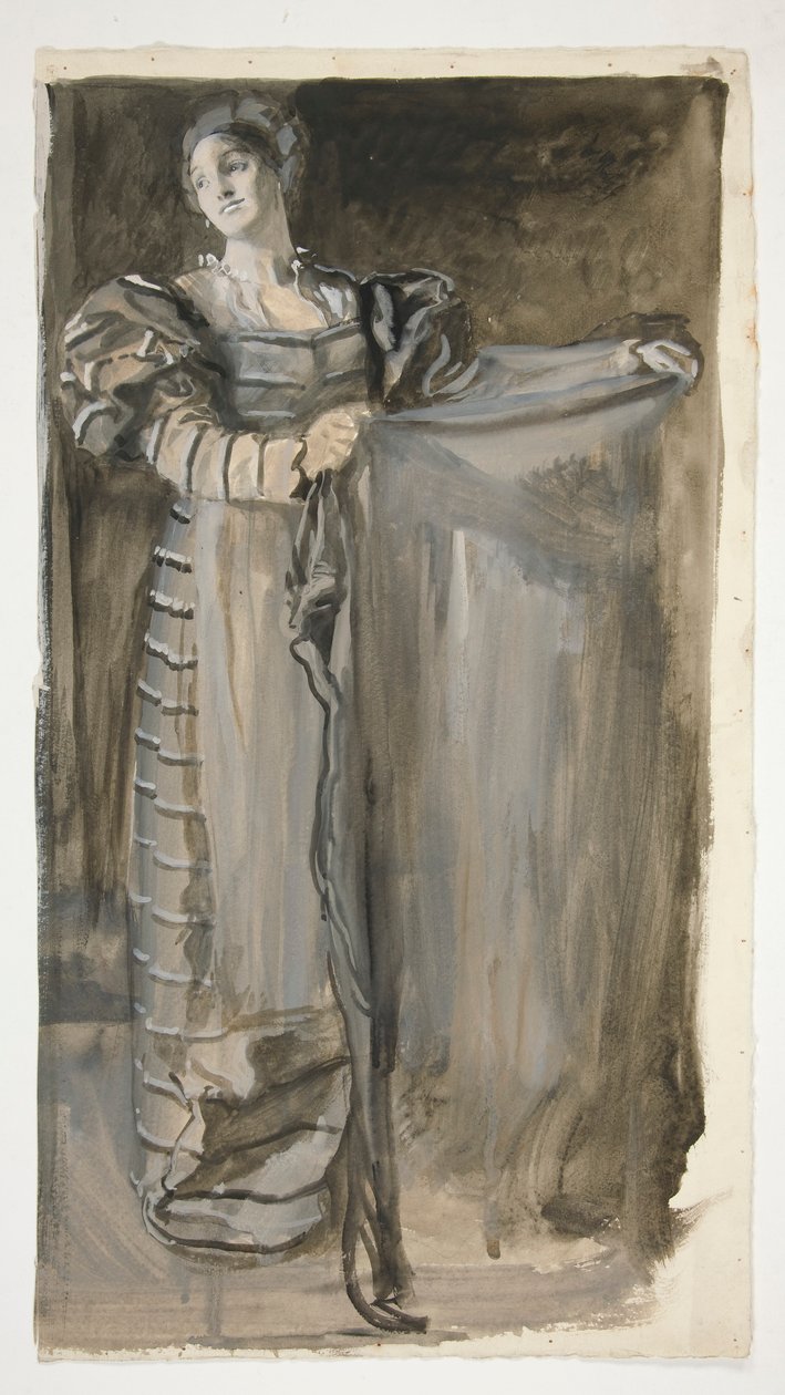Förstudie för Othello (?) av Edwin Austin Abbey