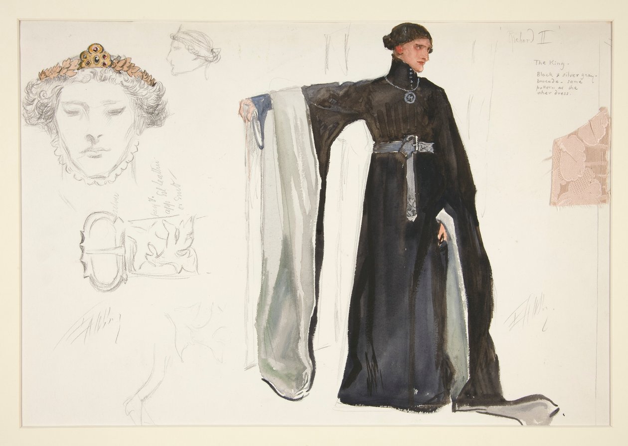 Richard II (i svart), kostymskiss för Henry Irving av Edwin Austin Abbey