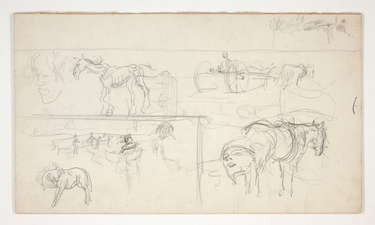 Ark med skisser av Edwin Austin Abbey
