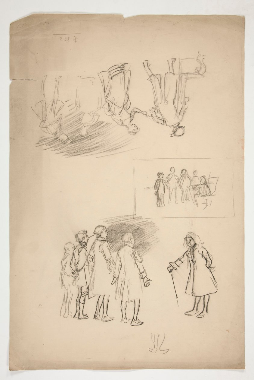 Studieblad av Edwin Austin Abbey