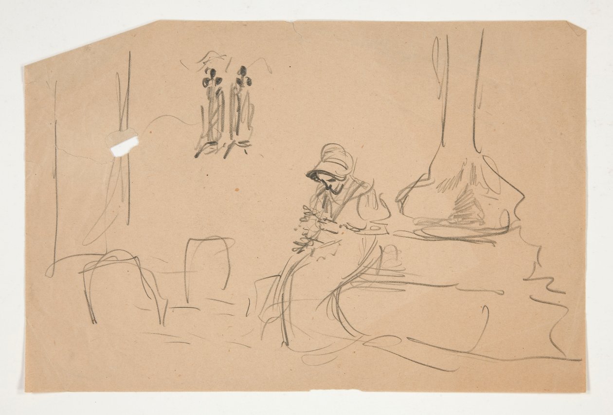 Skiss för av Edwin Austin Abbey