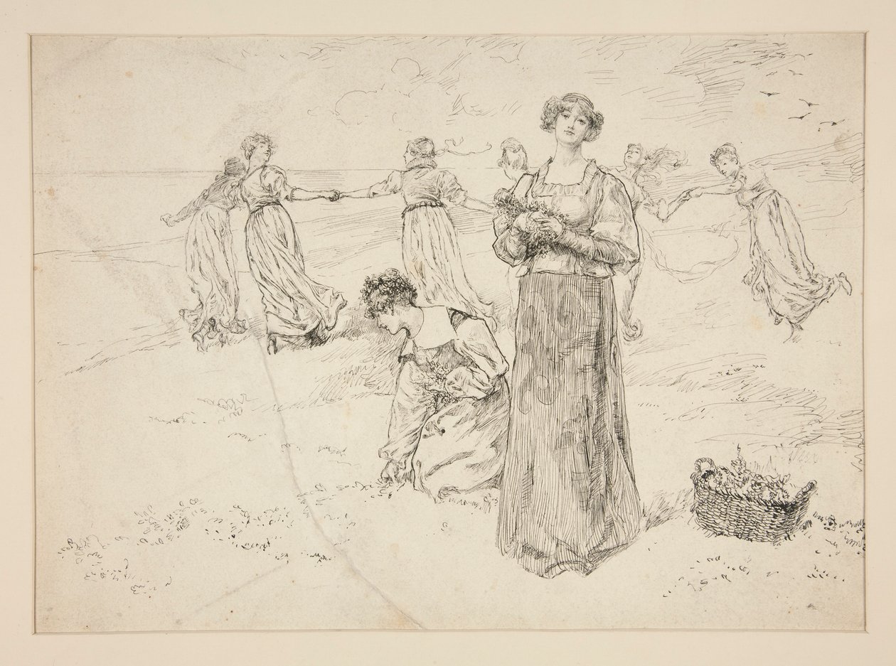 Skiss för av Edwin Austin Abbey