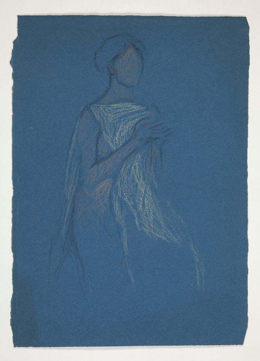 Skiss av en kvinna - kostymstudie för en pjäs? av Edwin Austin Abbey