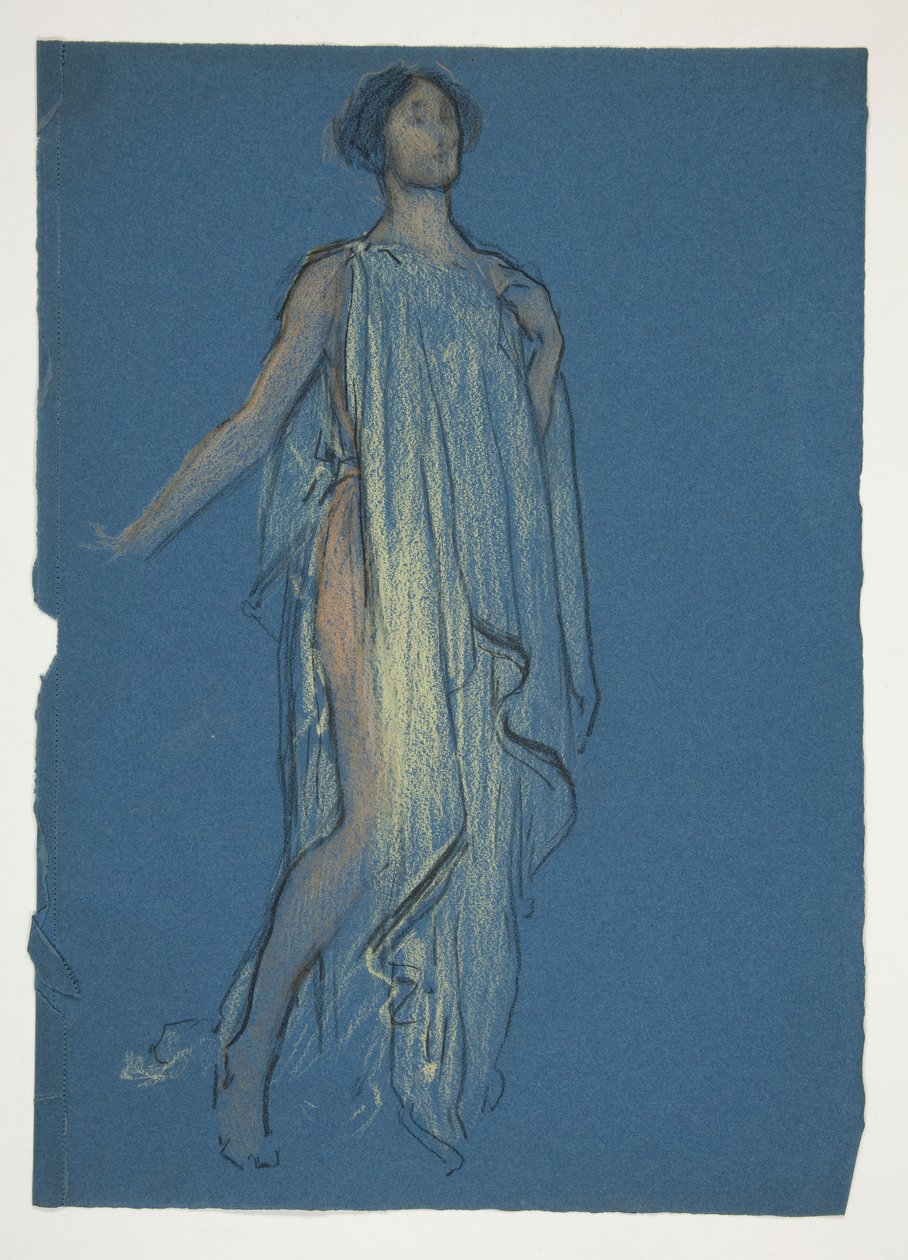 Skiss av en kvinna - kostymstudie för en pjäs? av Edwin Austin Abbey