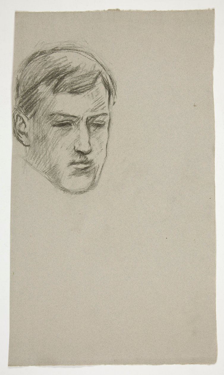 Skiss av en ung man (oidentifierad sitter) av Edwin Austin Abbey