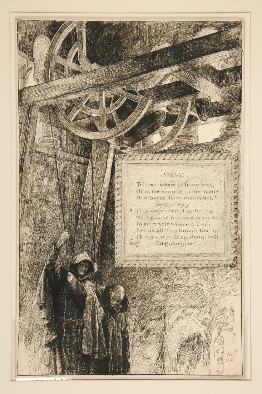 Sång, från akt III, Scene II, Köpmannen i Venedig av Edwin Austin Abbey