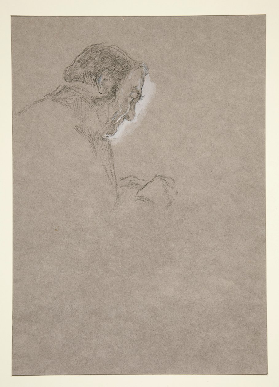 Studie. Ärkebiskopens tempel som kröner kungen av Edwin Austin Abbey