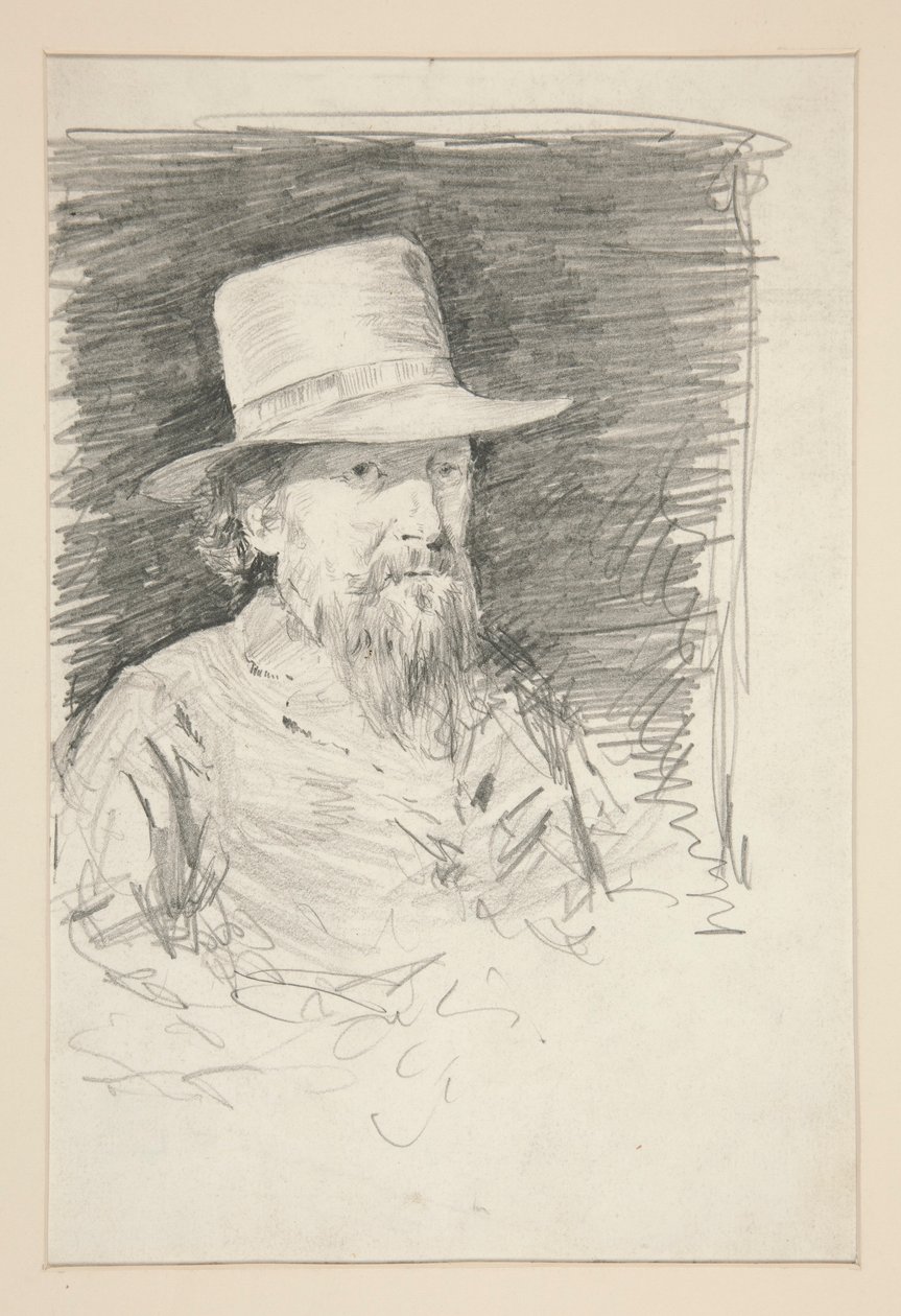 Studie för General Meade: skiss för väggmålning för delstatsbyggnaden i Harrisburg, Pennsylvania, 1902-1911 (slutförd av John Singer Sargent) av Edwin Austin Abbey