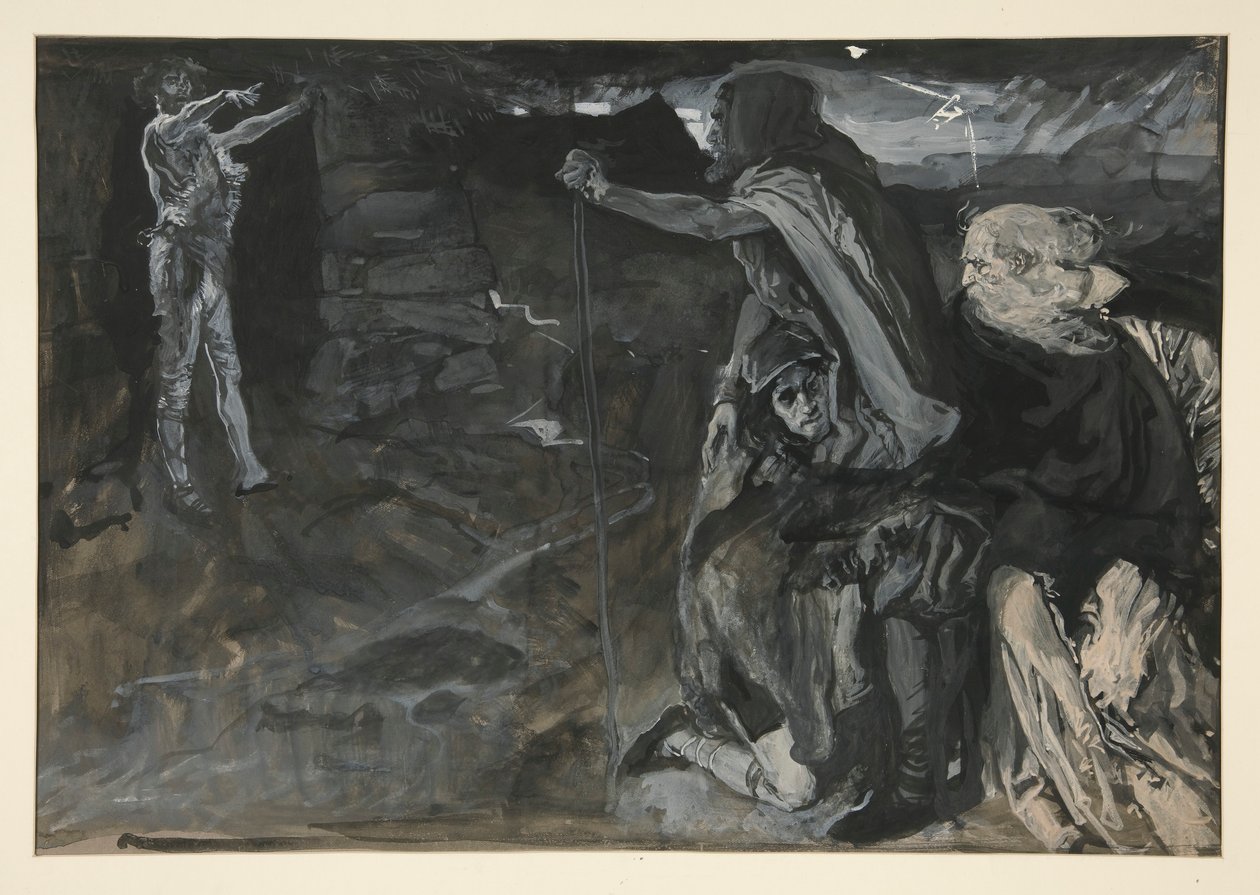Studera för King Lear (?) av Edwin Austin Abbey