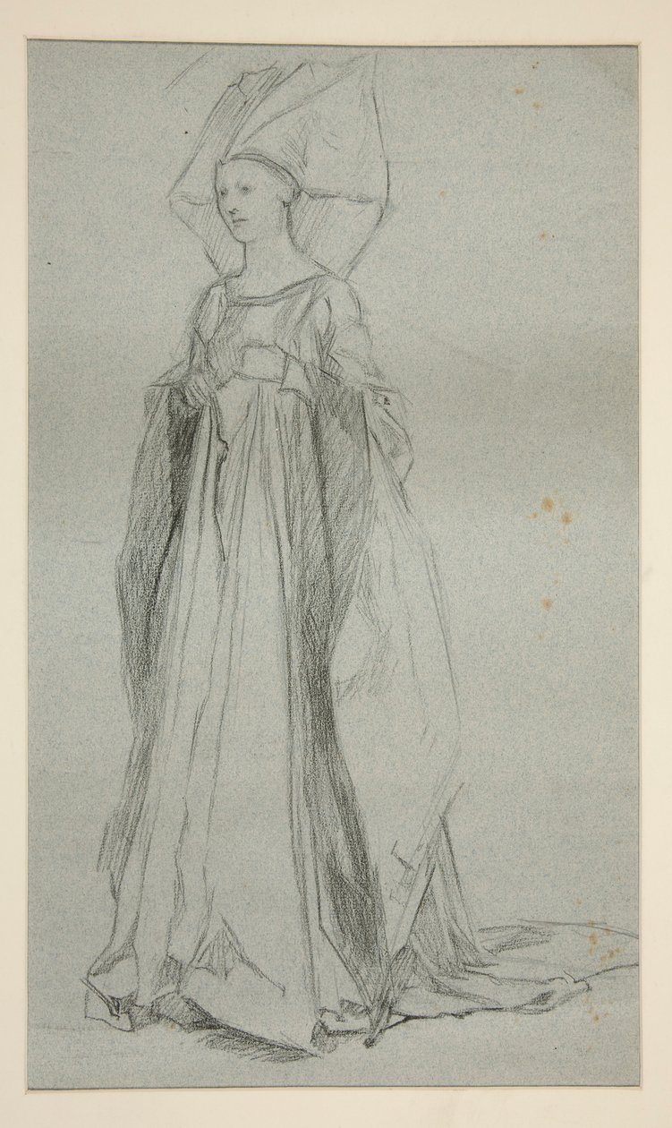 Studera för Lady Anne, för kung Richard III (?) av Edwin Austin Abbey