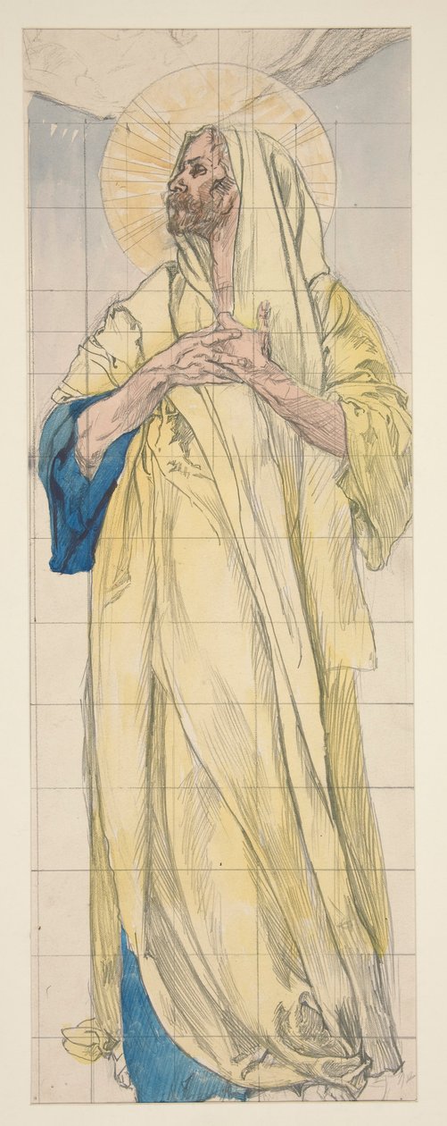 Studera för Louis Comfort Tiffany av Edwin Austin Abbey