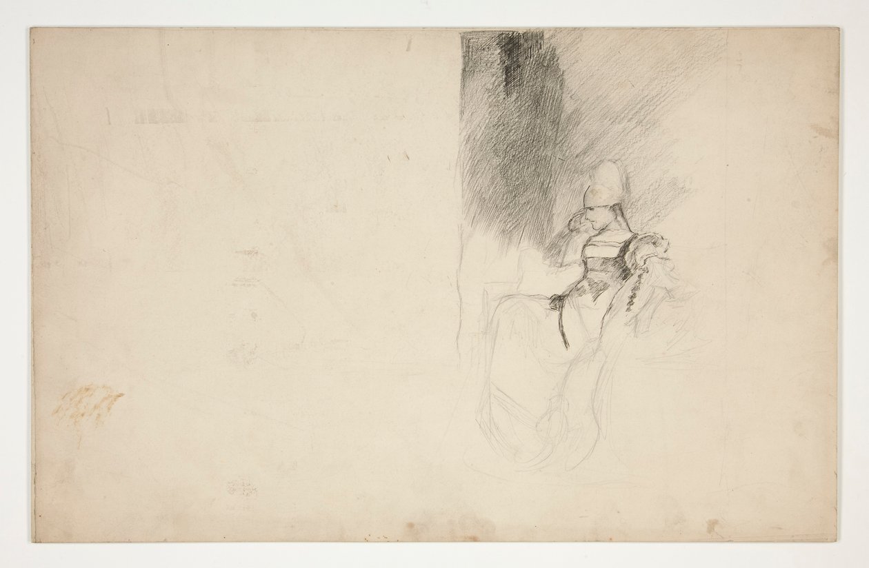 Studie för Mariana, från Mått för Mått av Edwin Austin Abbey