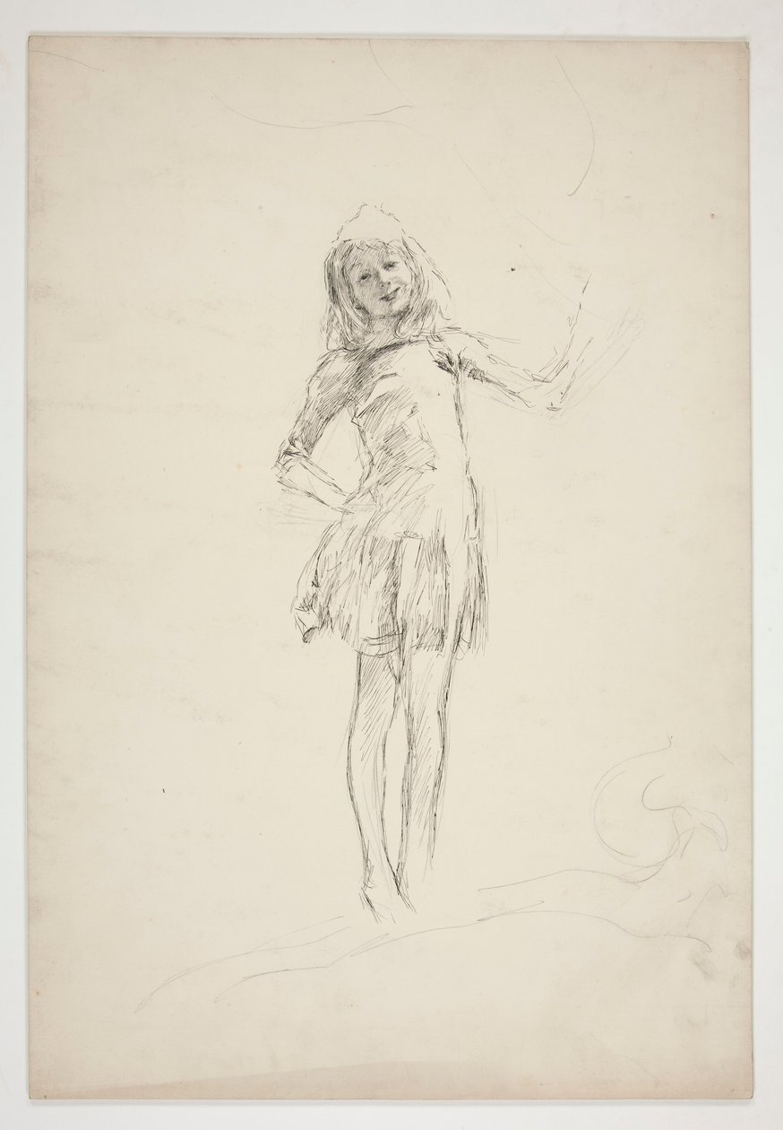 Studie för Puck, från En midsommarnatt av Edwin Austin Abbey