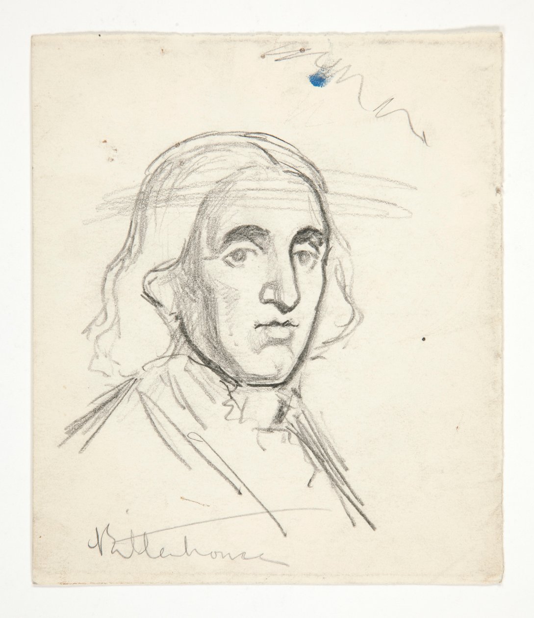 Studie för Rittenhouse: skiss för väggmålning för delstatsbyggnaden i Harrisburg, Pennsylvania, 1902-1911 (komplett av John Singer Sargent) av Edwin Austin Abbey