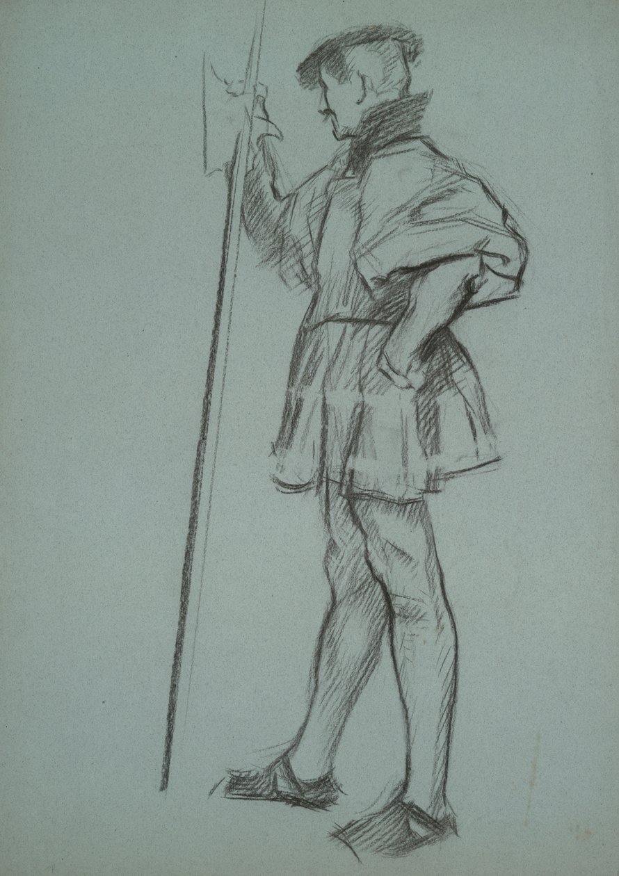 Studie för The Trial of Queen Catherine av Edwin Austin Abbey