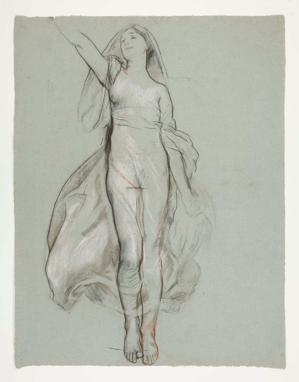 Studie för central figur i av Edwin Austin Abbey