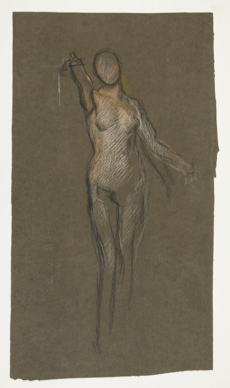 Studie för central figur i av Edwin Austin Abbey