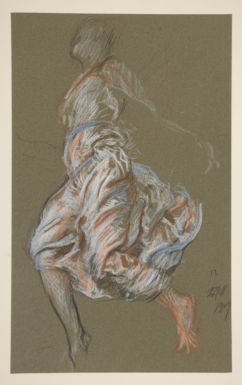 Studera för figur 11 på morgonen av Edwin Austin Abbey