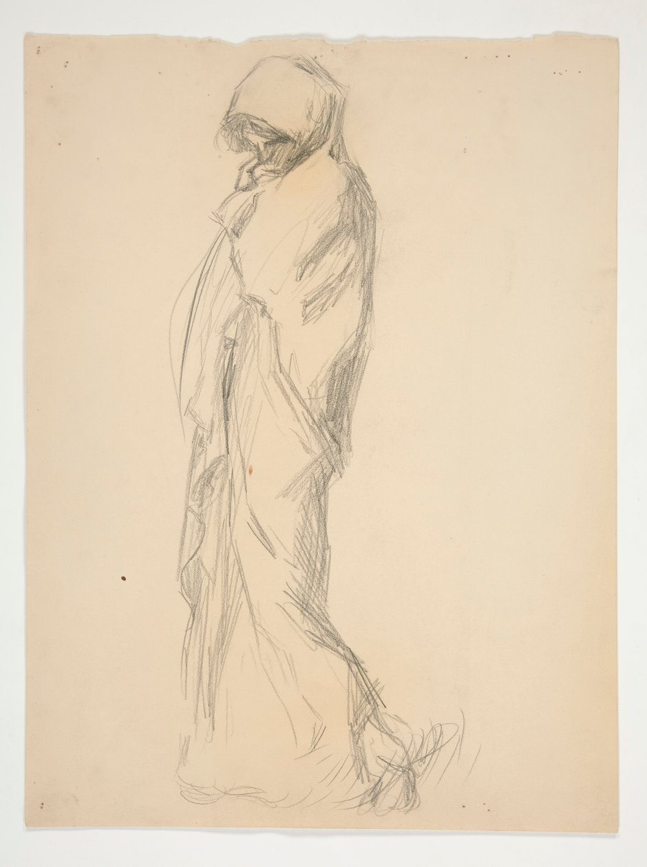 Studera för figuren 23:00(?) in av Edwin Austin Abbey