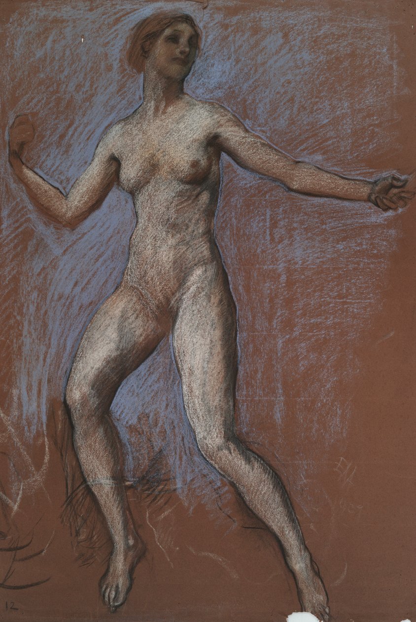 Studera för figur av 12 middag för av Edwin Austin Abbey