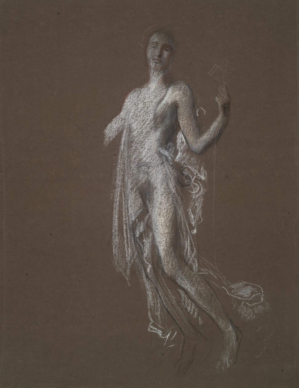 Studera för figuren 5 am(?) in av Edwin Austin Abbey