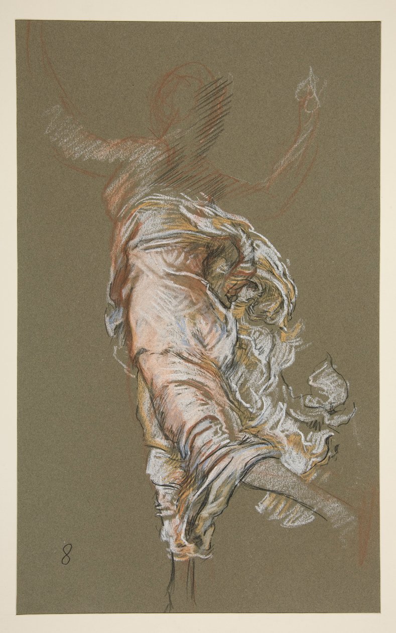 Studera för figur av 8 am in av Edwin Austin Abbey