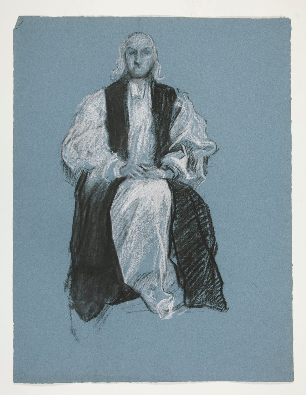 Studie för figur av biskop William White, i av Edwin Austin Abbey
