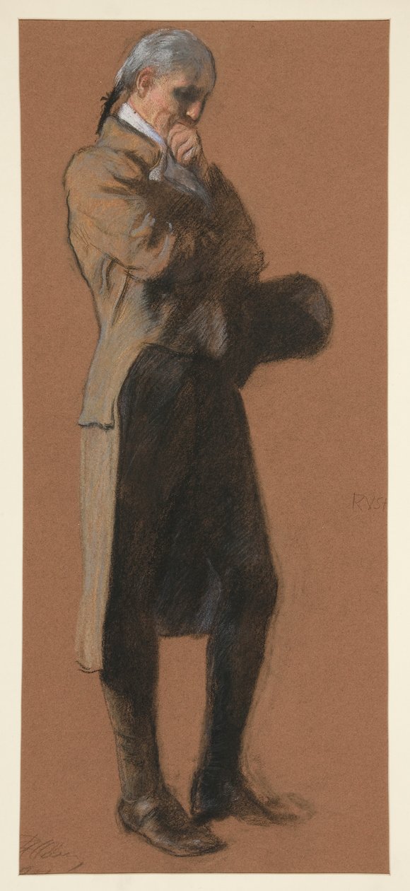 Studie för figur av Dr Benjamin Rush, in av Edwin Austin Abbey