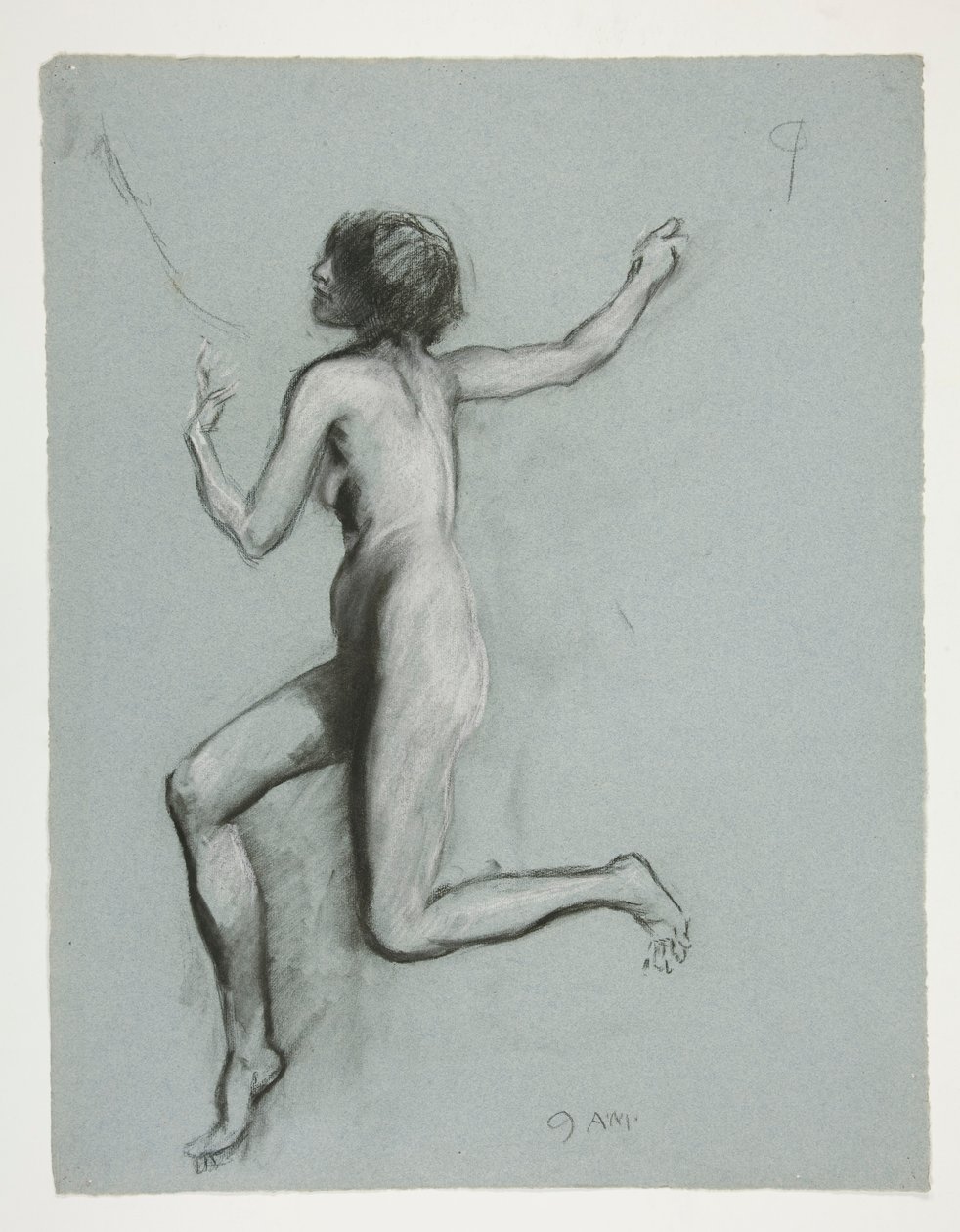 Studera för figuren 9 på morgonen av Edwin Austin Abbey