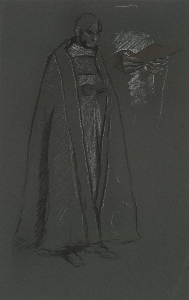 Studie av biskop för kröning av Edward VII av Edwin Austin Abbey