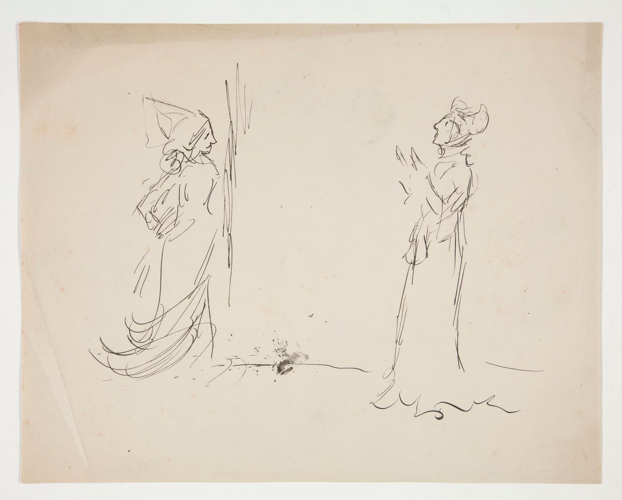 Studie av två figurer, från kärlek av Edwin Austin Abbey