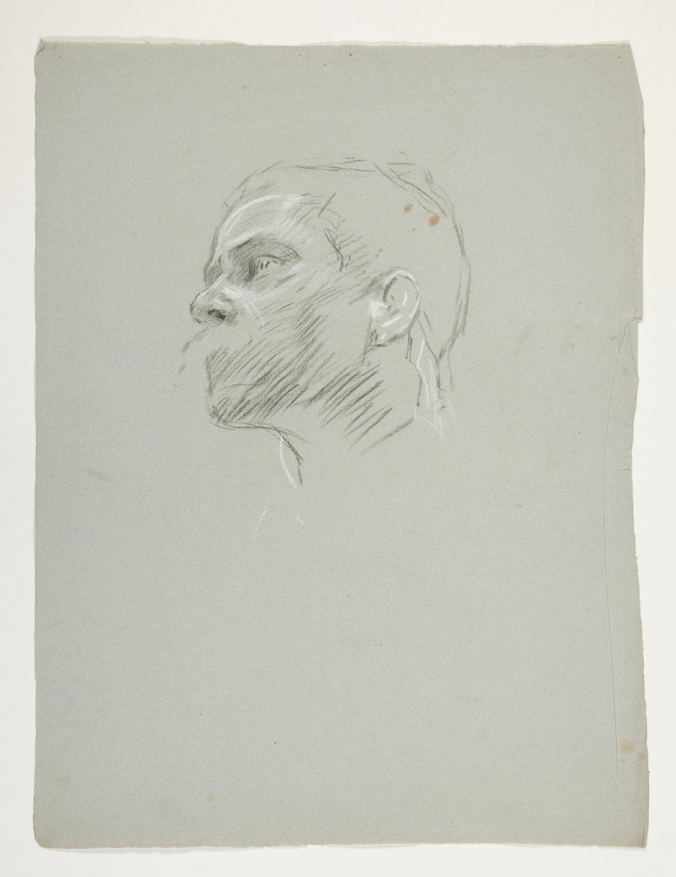 Studie av ett huvud för kung Arthur av Edwin Austin Abbey