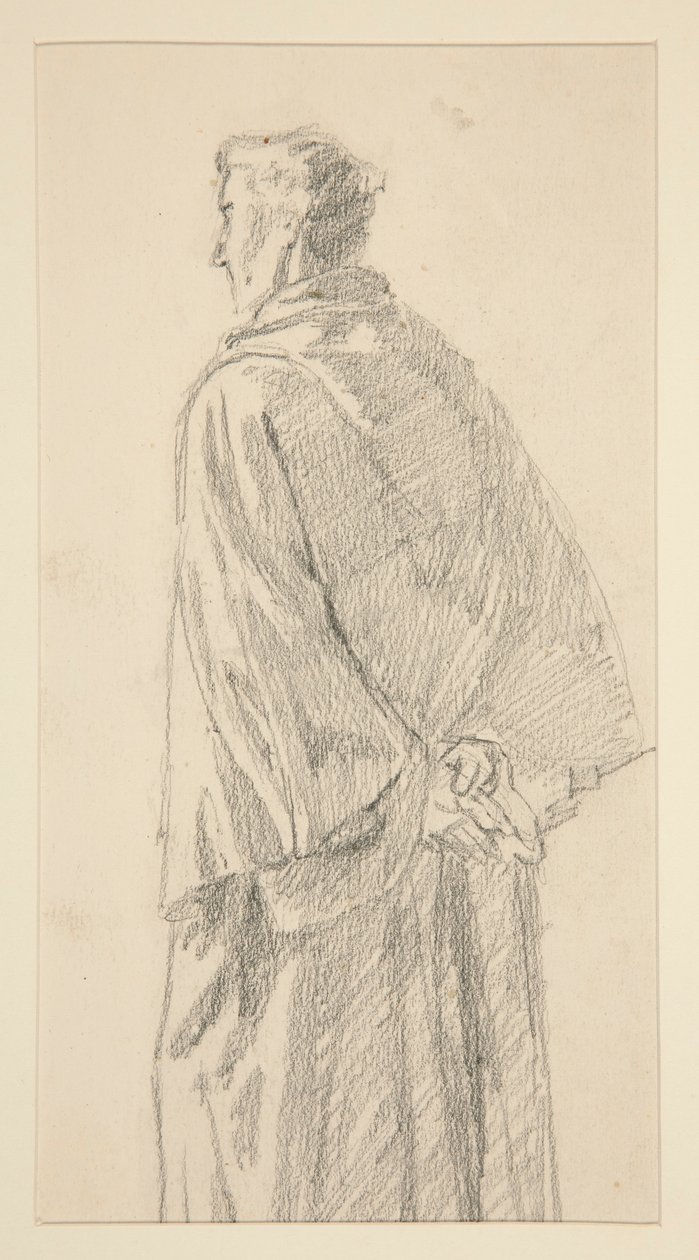 Studie av en man i mantel av Edwin Austin Abbey