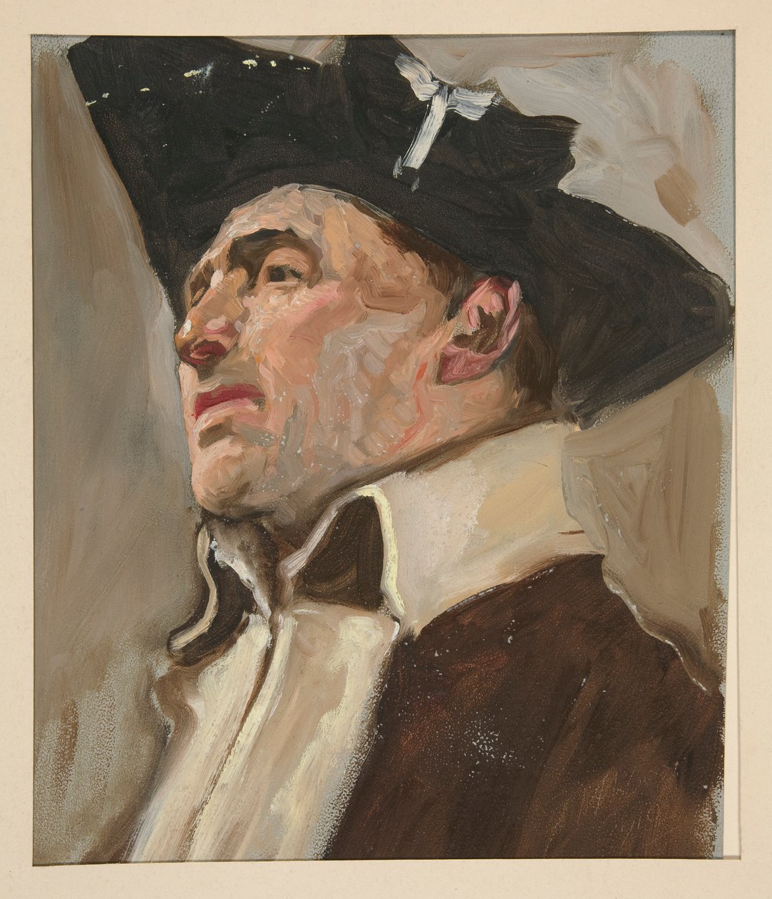 Studie av en soldat: skiss för väggmålning för delstatsbyggnaden i Harrisburg, Pennsylvania, 1902-1911 (slutförd av John Singer Sargent) av Edwin Austin Abbey