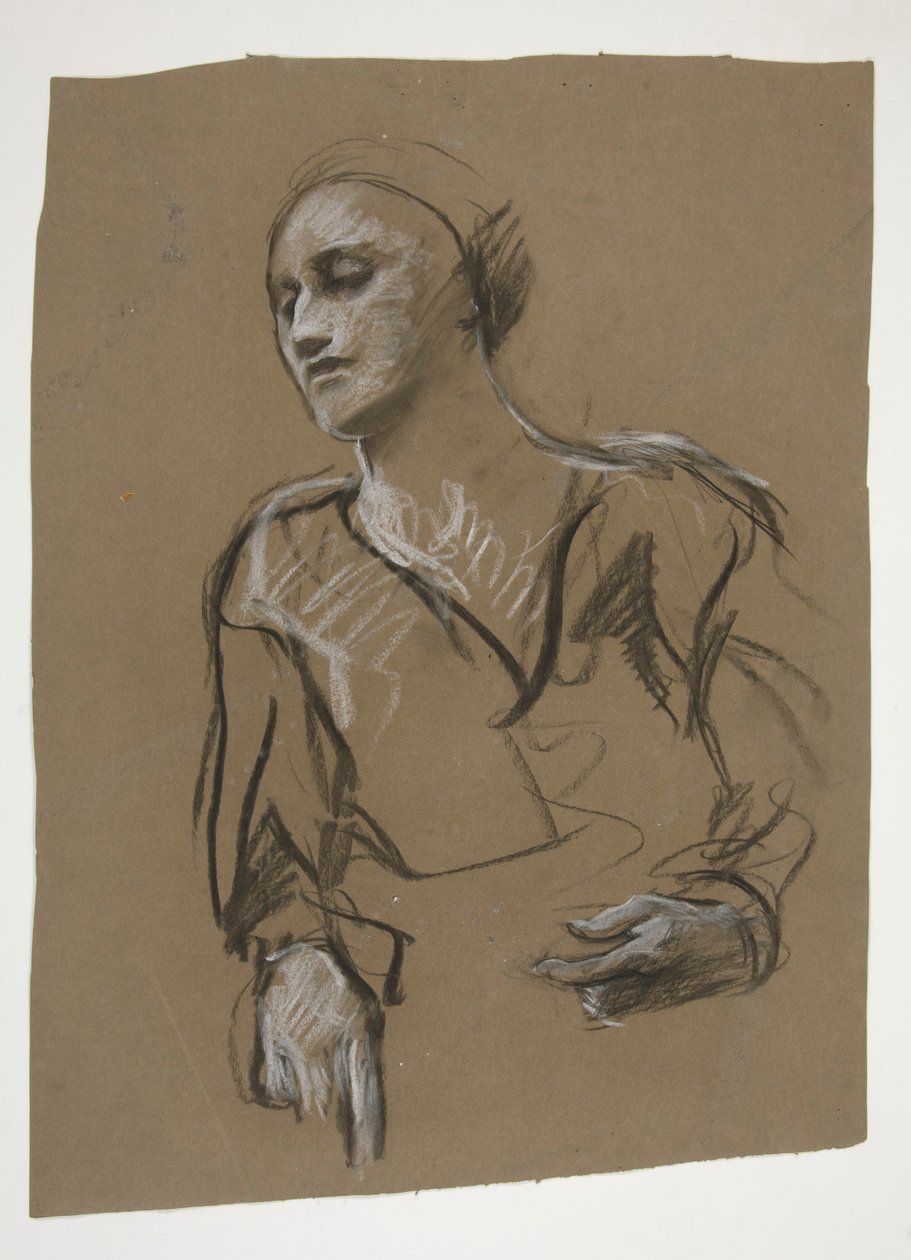 Studie av en kvinna av Edwin Austin Abbey