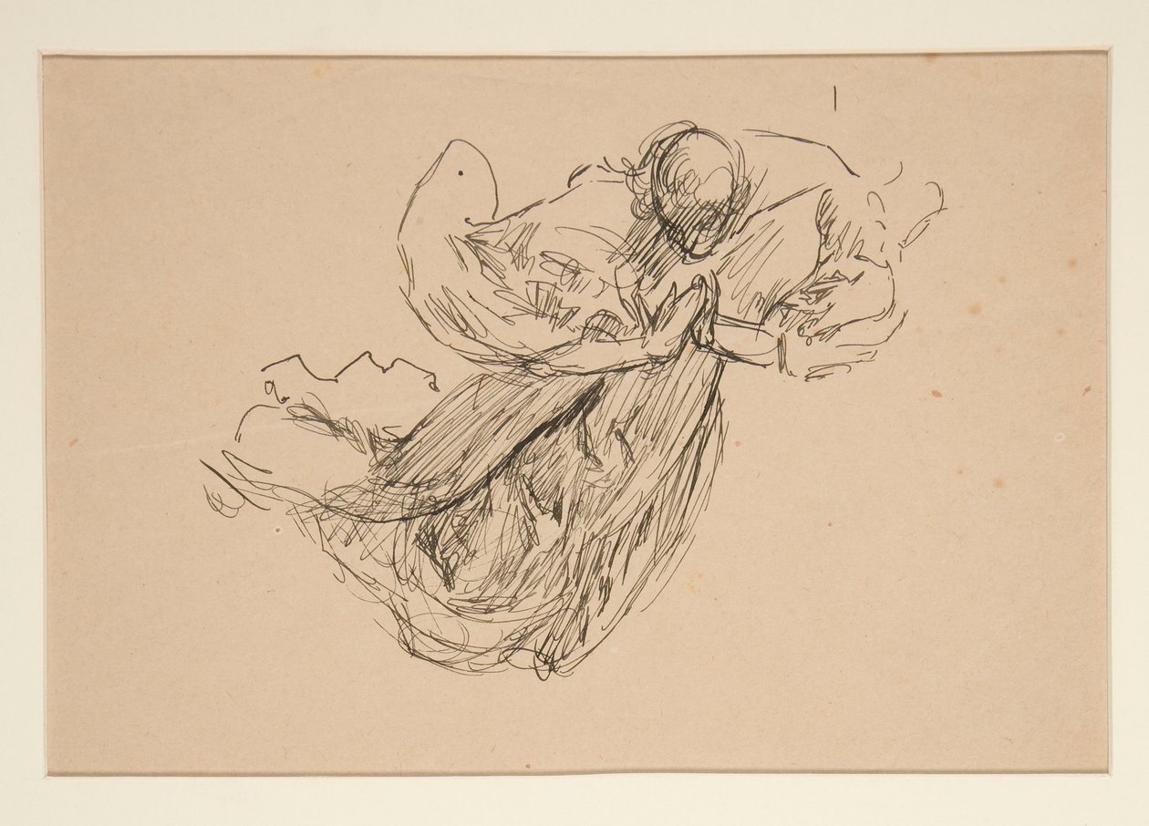 Studie av en ängel (för målat glas? för ett tak?) av Edwin Austin Abbey