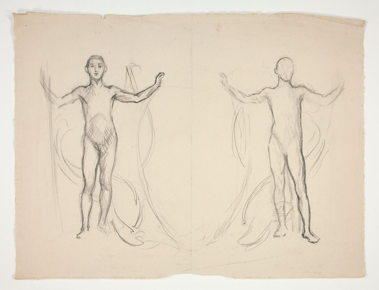 Studie av två eldbärare av Edwin Austin Abbey