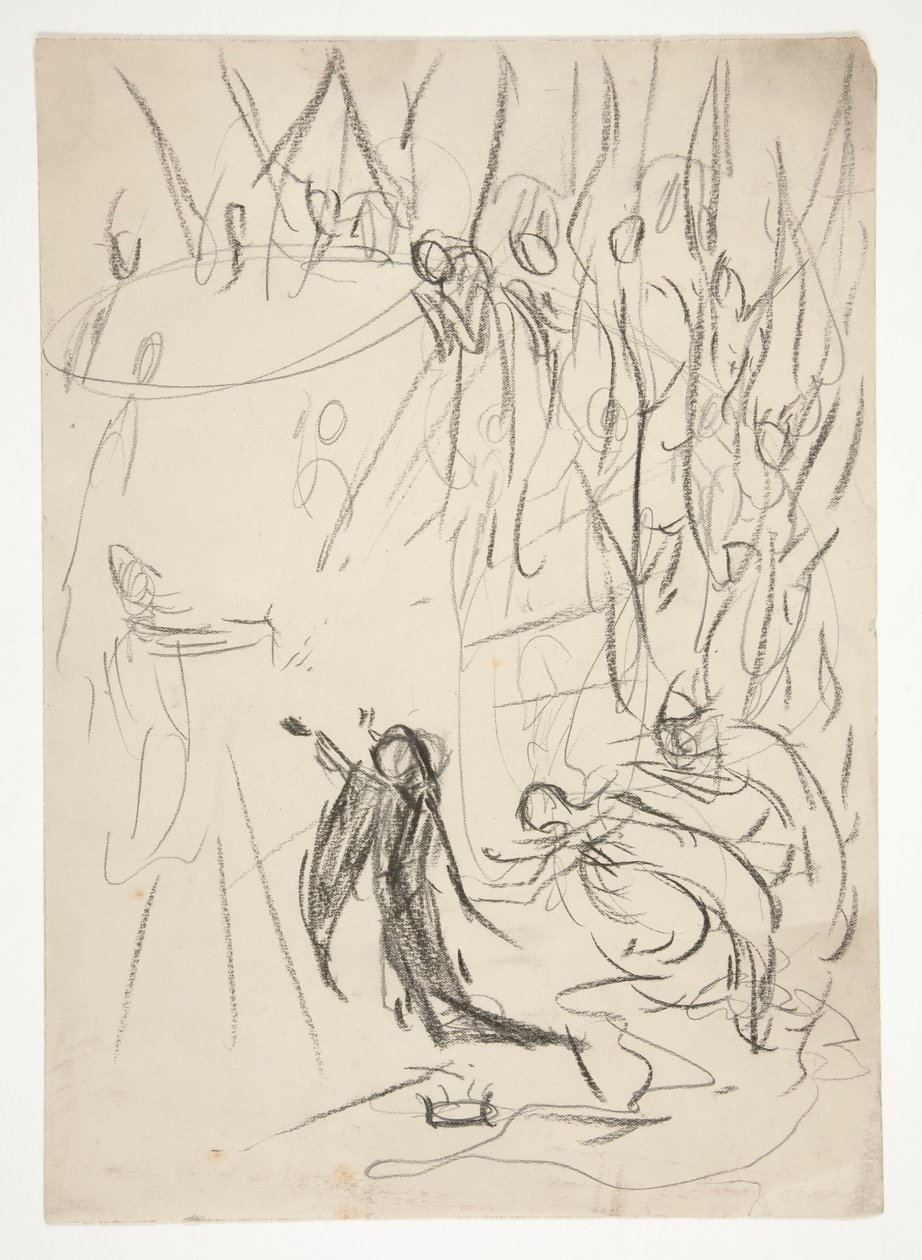 The Achievement of the Grail, studie för The Quest of the Holy Grail (serie med femton målningar för Boston Public Library, färdig 1901) av Edwin Austin Abbey
