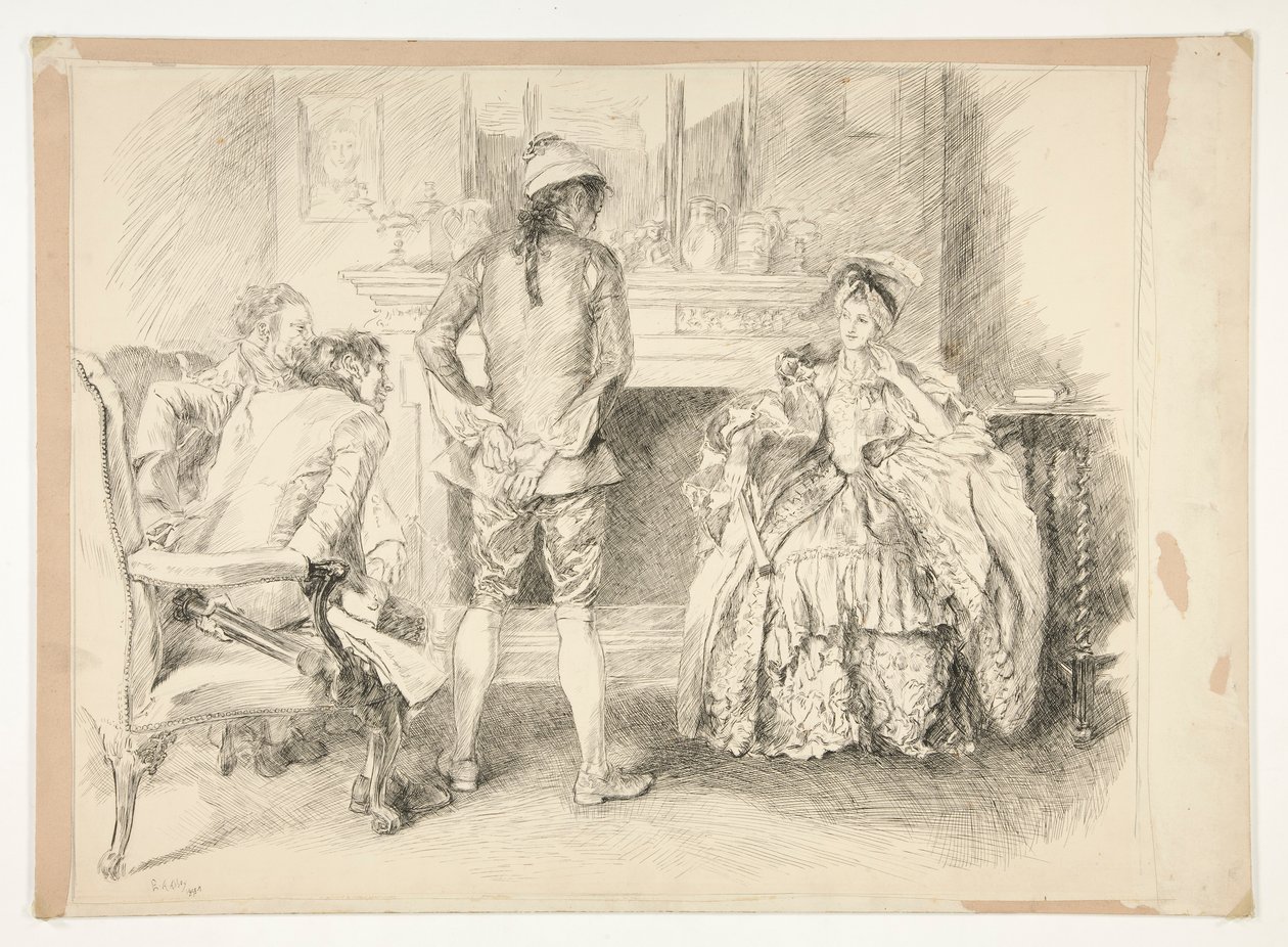 Den godmodiga mannen. Fröken Richland och fogden av Edwin Austin Abbey