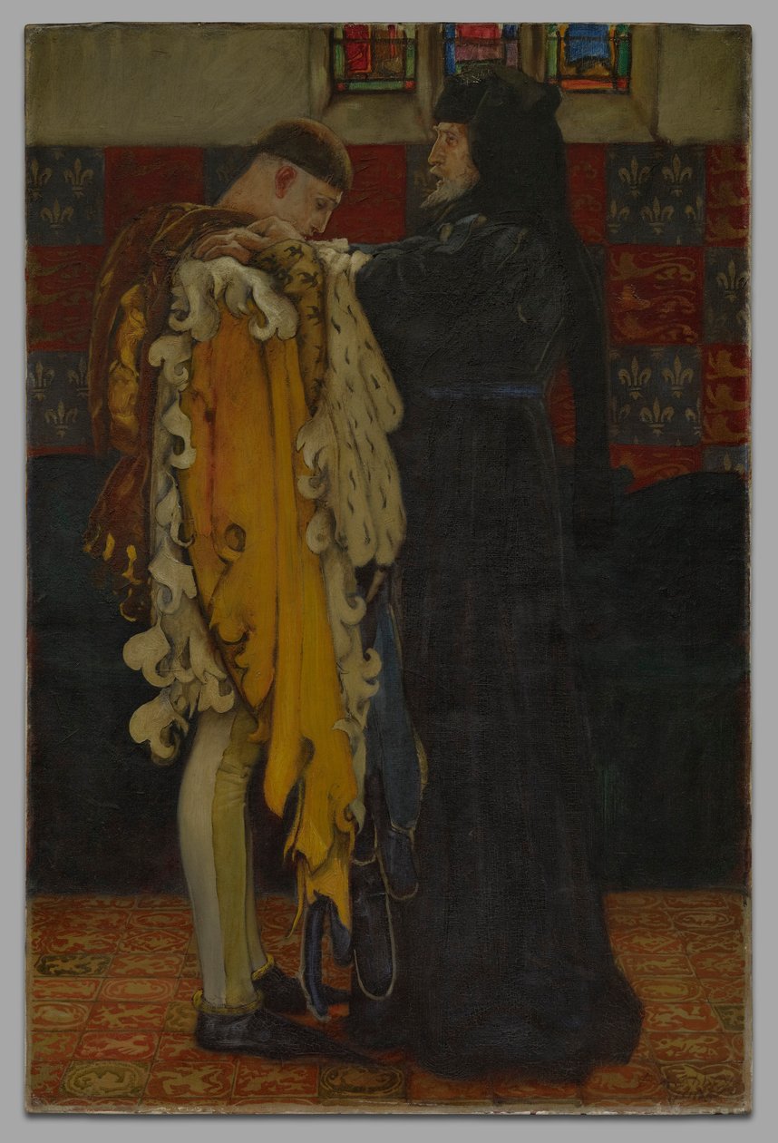 Kungen till prinsen av Wales: av Edwin Austin Abbey