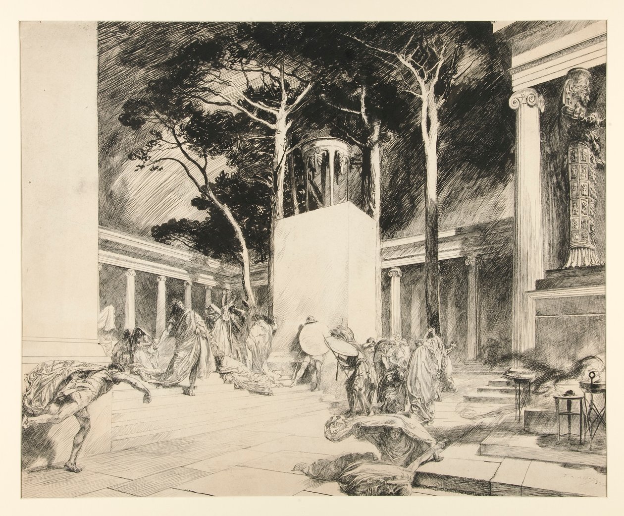 Oraklet trotsade, Akt III, Scen II, Vintern av Edwin Austin Abbey