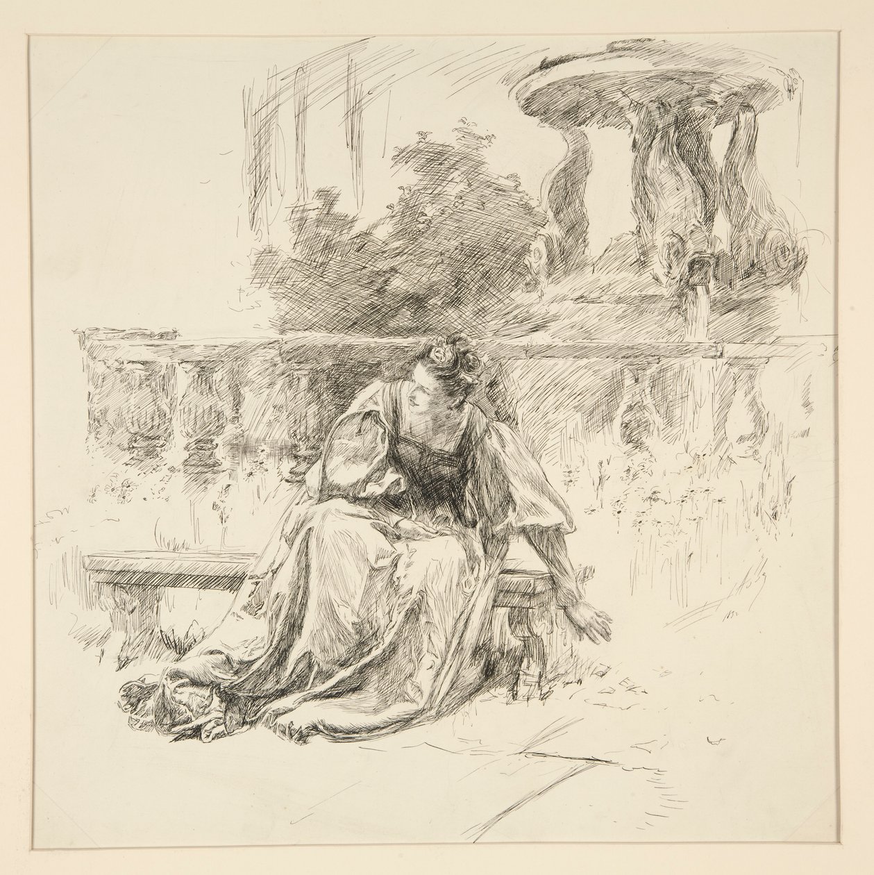 Det sönderrivna brevet, från akt I, Scene ii, Two Gentlemen of Verona av Edwin Austin Abbey