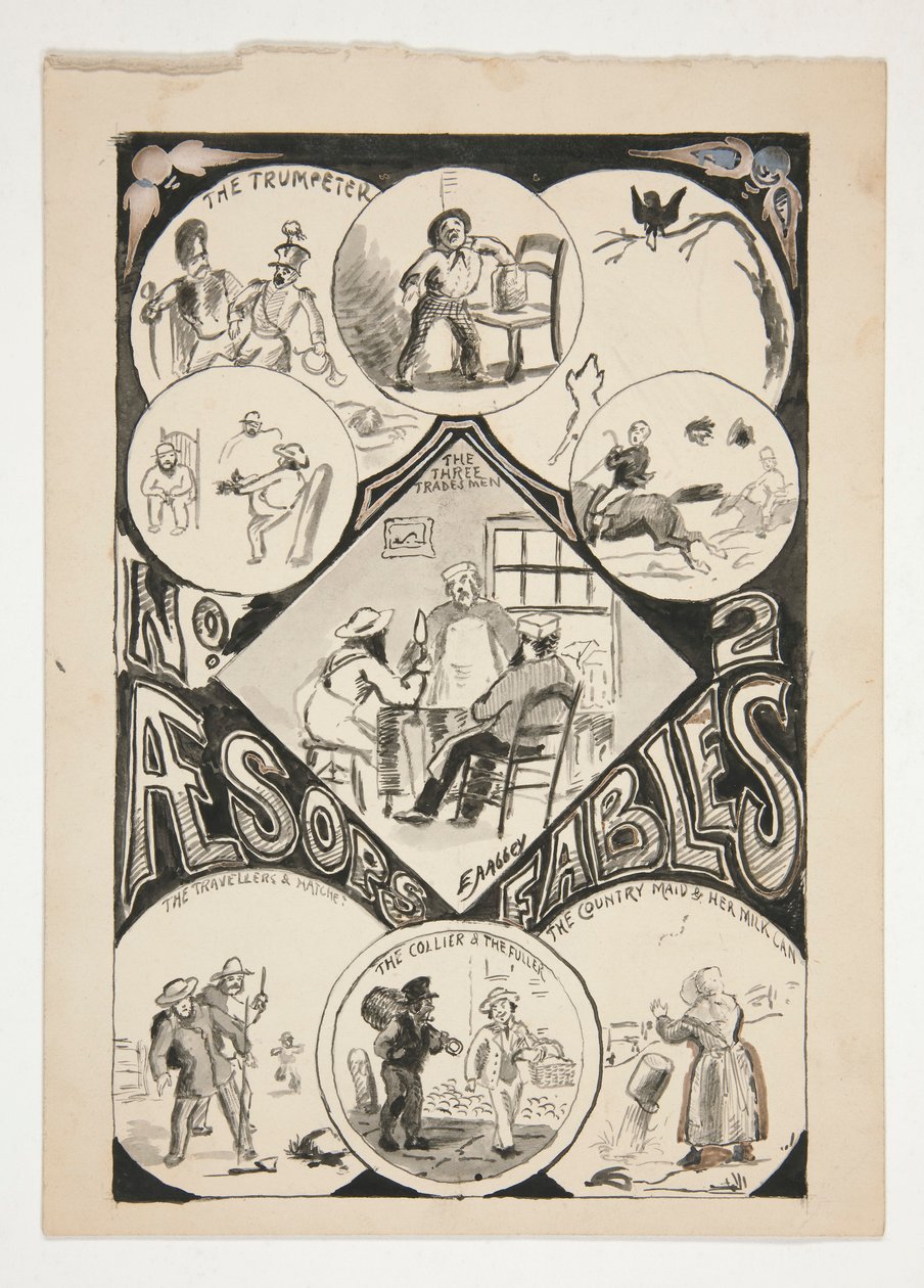 Titelsida för Aesop av Edwin Austin Abbey
