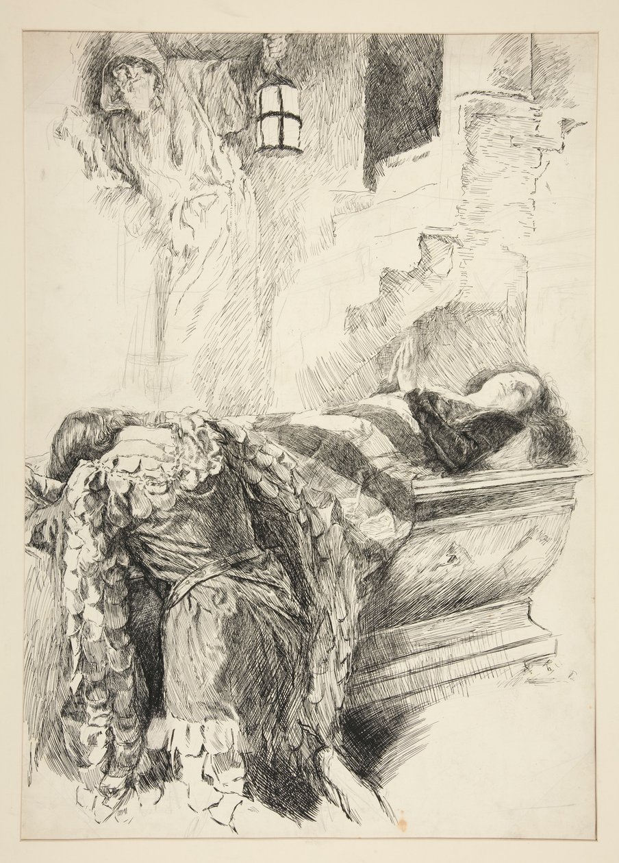 Tomb Scene - Romeo hittar Julia, från Romeo och Julia av Edwin Austin Abbey
